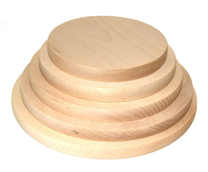 Rundes Holzschneidebrett 5-tlg. HIT | 5er Set Küchenbretter aus Holz | Runde Servierbretter | Küchenbretter-Set