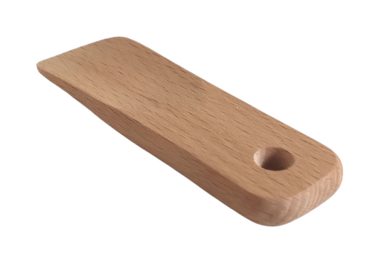 Łyżka do butów z drewna bukowego mikro 12 cm | Mała drewniana łyżka do obuwia | Krótka bukowa łyżka do zakładania butów | Naturalne drewno