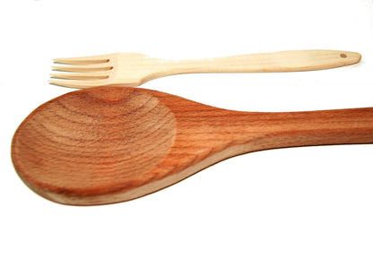 Warzecha, łyżka do kuchni polowej lub kotła, buk parzony 80 cm - olejowana | duża drewniana łyżka | chochla drewniana | łyżka gastronomiczna