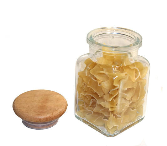 Słoik na przyprawy duży 150 ml drewniana pokrywka | pojemnik kuchenny | szklany organizer przypraw | pojemnik z drewna i szkła | eco design
