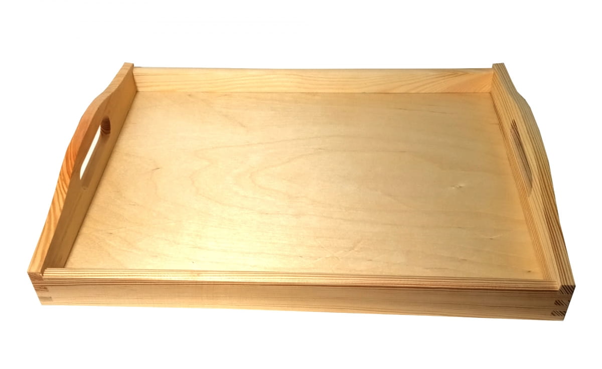 Taca drewniana śniadaniowa do serwowania | Taca drewniana na posiłki | Taca do łóżka | Drewniana podstawka do jedzenia | Breakfast Wooden Tray
