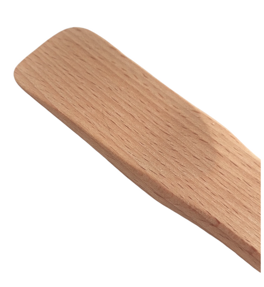 Łyżka do butów z drewna bukowego mini 15 cm | Mała drewniana łyżka do obuwia | Krótka bukowa łyżka do zakładania butów | Naturalne drewno