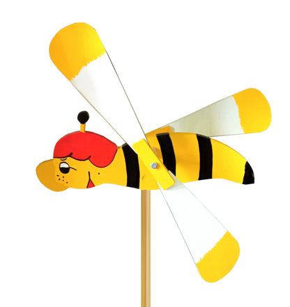 Grand moulin à vent de jardin 47 cm abeille | décoration de jardin | répulsif à oiseaux | moulin décoratif | répulsif décoratif pour animaux