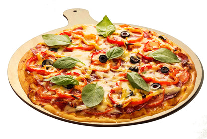 Łopata do pizzy - deska drewniana | szufla drewniana do pieczenia | taca drewniana do serwowania pizzy | akcesoria kuchenne do pizzy