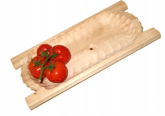 Korytko, koryto rzeźbione drewniane do serwowania potraw 60 cm | Drewniana misa dekoracyjna | Taca drewniana ręcznie robiona | Półmisek 60 cm