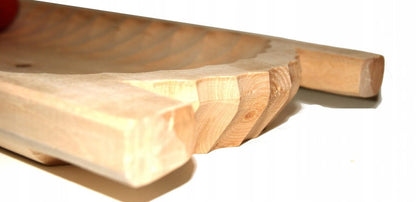 Korytko drewniane rzeźbione 80 cm | Koryto dekoracyjne do serwowania | Drewniana misa na jedzenie | Rustykalna taca do potraw | Handmade