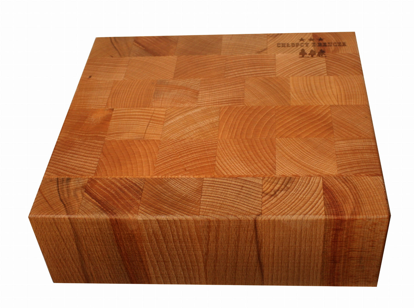 Deska do krojenia BLOK 25x24x8 cm | Blok kuchenny do siekania | Stolik kuchenny drewniany | Gruba deska do cięcia | Solidny blat do krojenia
