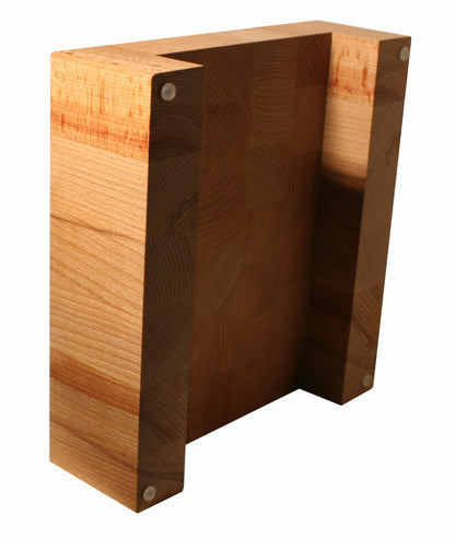 Deska do krojenia BLOK 25x24x8 cm | Blok kuchenny do siekania | Stolik kuchenny drewniany | Gruba deska do cięcia | Solidny blat do krojenia