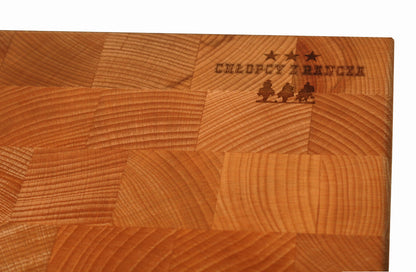Deska do krojenia BLOK 25x24x8 cm | Blok kuchenny do siekania | Stolik kuchenny drewniany | Gruba deska do cięcia | Solidny blat do krojenia