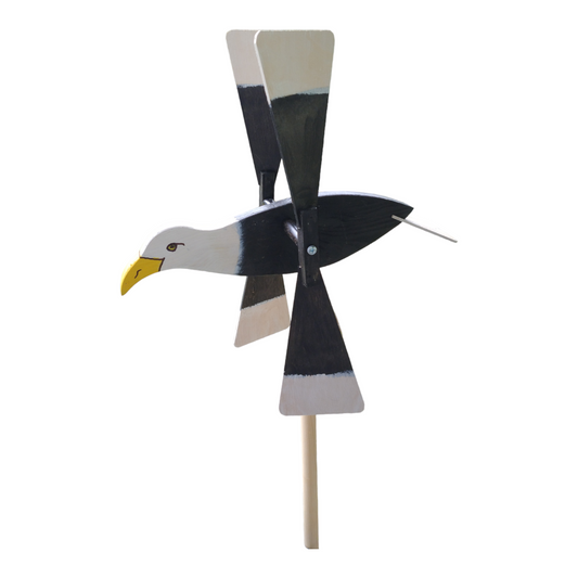 Wiatrak do ogrodu - odstraszacz ogrodowy DUŻY 47 cm orzeł | dekoracyjny wiatrak ogrodowy | wiatrak odstraszający ptaki | figurka ogrodowa