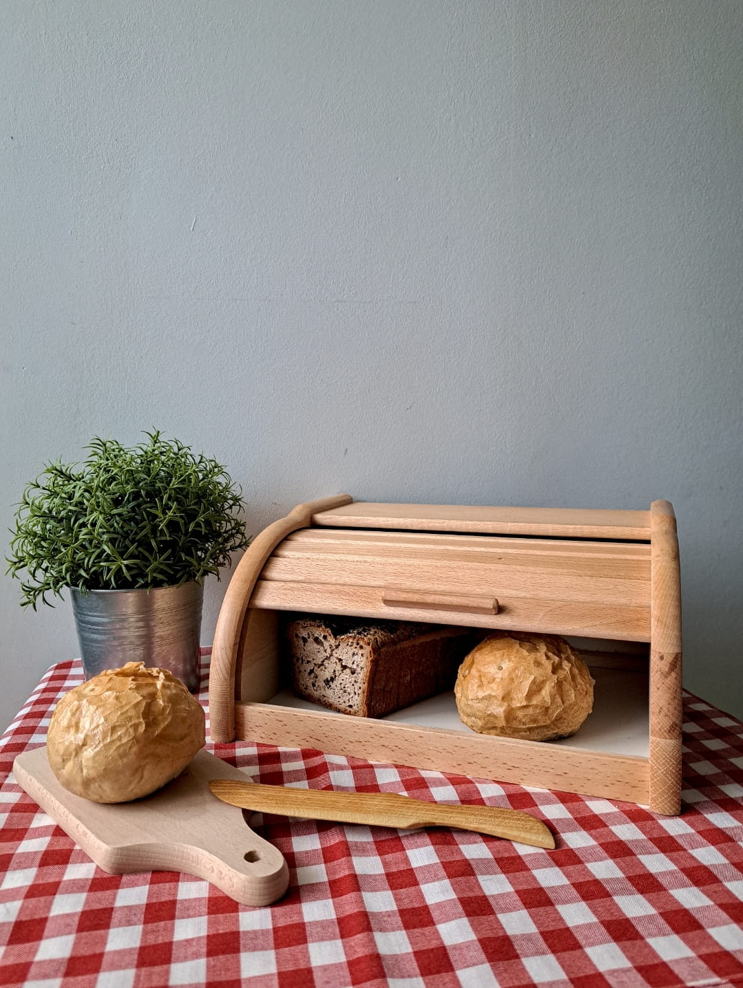 Chlebak drewniany - mały surowy naturalny | pojemnik na chleb | drewniana skrzynka na pieczywo | pudełko na chleb | ekologiczny organizer
