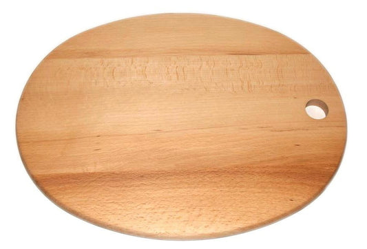Deska do krojenia drewniana owalna 38 cm HIT | Owalna deska kuchenna z drewna | Deska drewniana do serwowania | Drewniana podstawka do krojenia