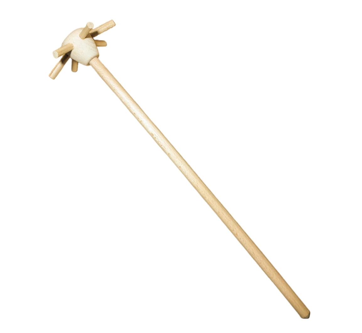 Drewniana trzepaczka kuchenna - gwiazdka 35 cm | Trzepaczka ręczna z drewna | Ekologiczna trzepaczka do jajek i ciasta | Przybór kuchenny eco