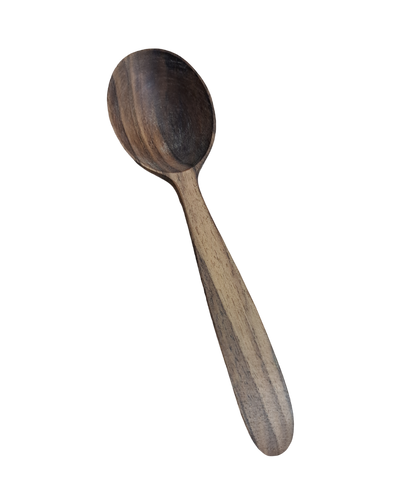 Walnussholzlöffel mittel 22 cm | Walnussholzlöffel | Natürlicher Küchenlöffel | Ökologischer Koch- und Servierlöffel
