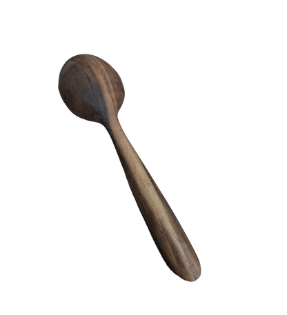 Walnussholzlöffel mittel 22 cm | Walnussholzlöffel | Natürlicher Küchenlöffel | Ökologischer Koch- und Servierlöffel