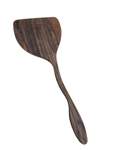 Łopatka z drewna orzechowego 32 cm | Szpatułka drewniana do smażenia | Łyżka kuchenna naturalna | Przybory kuchenne ekologiczne | Walnut