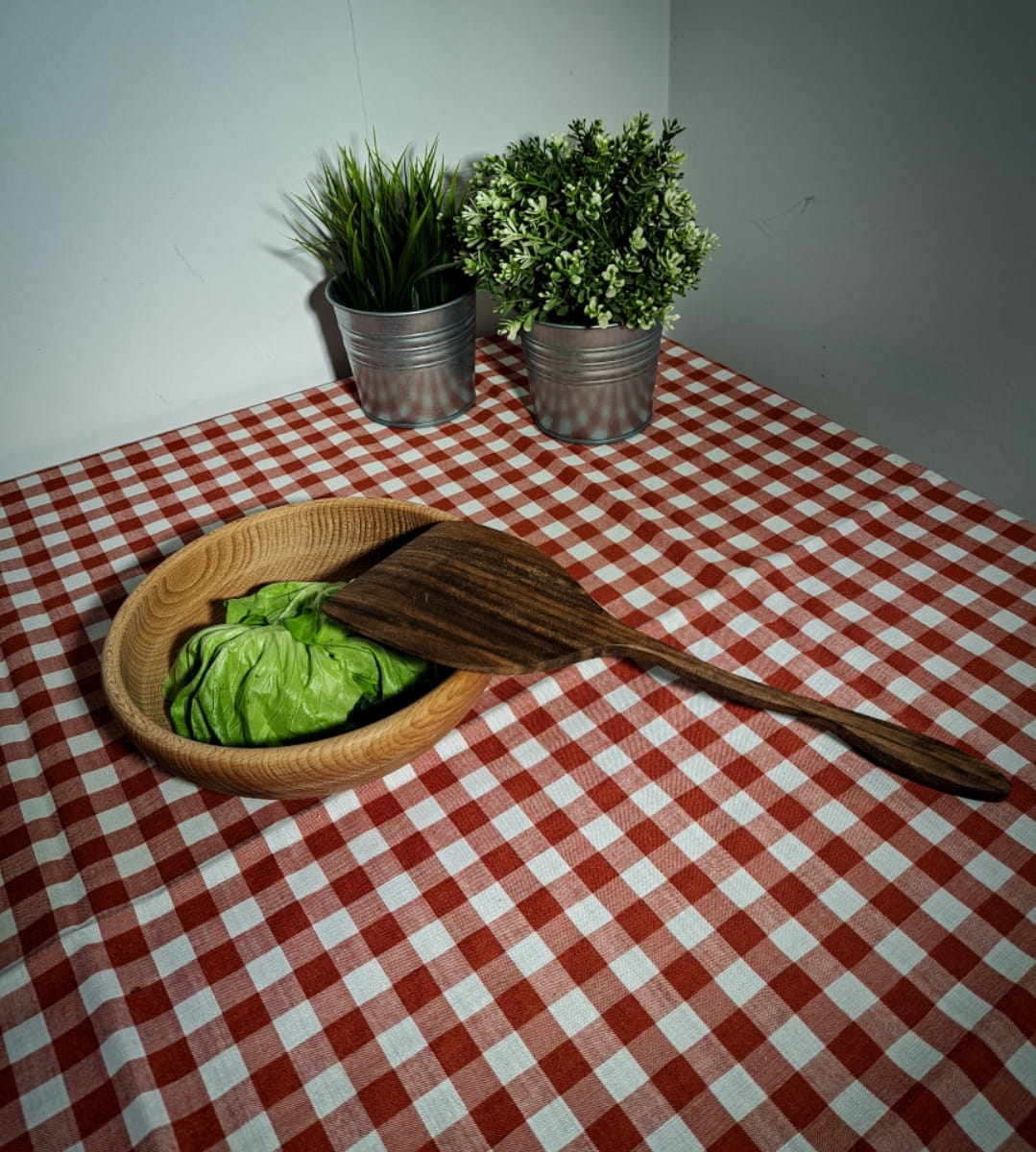 Łopatka z drewna orzechowego 32 cm | Szpatułka drewniana do smażenia | Łyżka kuchenna naturalna | Przybory kuchenne ekologiczne | Walnut