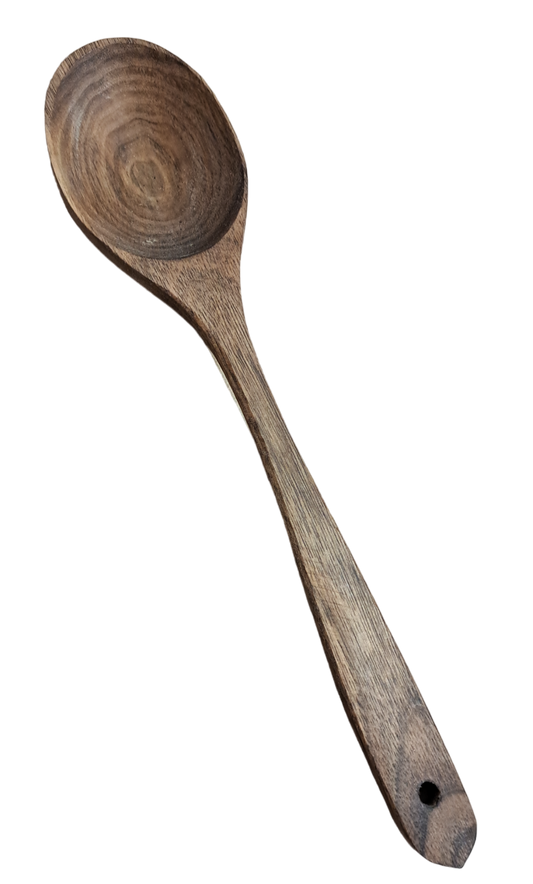 Łyżka z drewna orzechowego duża 29 cm | drewniana łyżka kuchenna | łyżka do mieszania | ekologiczna łyżka do gotowania | naturalne drewno
