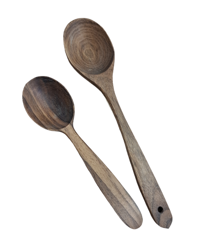 Łyżka z drewna orzechowego duża 29 cm | drewniana łyżka kuchenna | łyżka do mieszania | ekologiczna łyżka do gotowania | naturalne drewno
