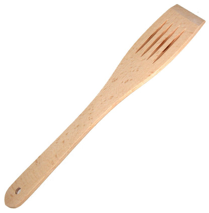 Łopatka drewniana Ażurowa Prosta 30 cm | Łopatka kuchenna drewniana z otworami | Szpatułka ażurowa drewniana | Przybory kuchenne drewniane