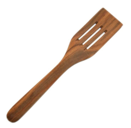 Łopatka z drewna czereśniowego Ażurowa 29 Cm | Drewniana łopatka kuchenna | Łyżka cedzakowa z drewna | Ekologiczna łopatka do gotowania