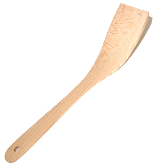 Łopatka drewniana Podgięta Szeroka 31 cm | Szpatułka kuchenna drewniana | Łopatka płaska do smażenia | Łopatka do patelni | Akcesoria kuchenne