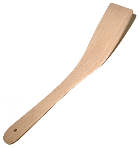 Łopatka drewniana Podgięta Wąska 29,5 cm | Łopatka drewniana do smażenia | Szpatułka kuchenna drewniana | Akcesoria kuchenne naturalne drewno
