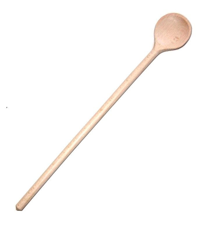 Łyżka drewniana Okrągła 35 cm | Naturalna łyżka kuchenna | Drewniana łycha do mieszania | Ekologiczna łyżka do gotowania | Kuchenna łyżka eco