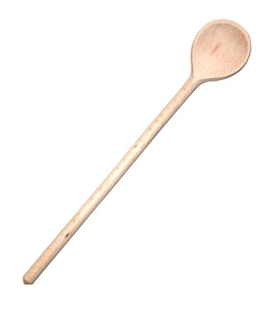 Łyżka drewniana Okrągła 30 cm | Łyżka kuchenna z drewna | Ekologiczna łyżka do gotowania | Drewniana łyżka do mieszania | Naturalna łyżka