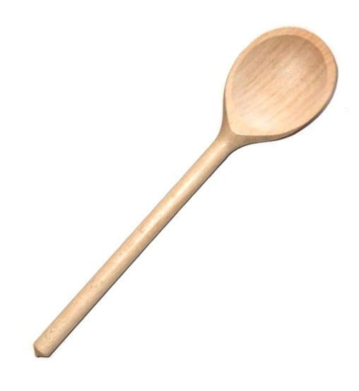 Łyżka drewniana Okrągła 20 Cm | Łyżka z drewna naturalnego | Ekologiczna łyżka kuchenna | Drewniana łyżka do gotowania i mieszania potraw