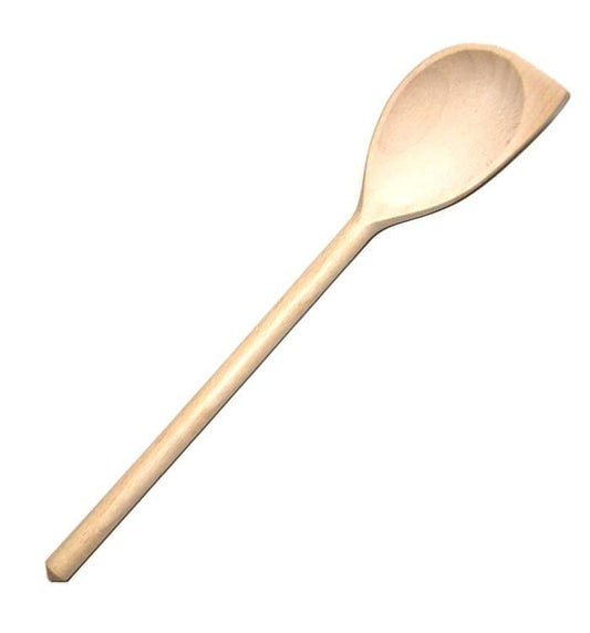 Łyżka drewniana z Rogiem Duża 30 cm | Łopatka kuchenna drewno naturalne | Przybory kuchenne drewniane | Ekologiczna łyżka do gotowania