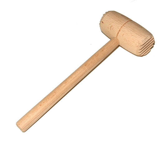 Młotek do mięsa drewniany Okrągły 29 Cm | Tłuczek kuchenny drewniany | Młotek drewniany do kotletów | Przybór kuchenny do ubijania mięsa