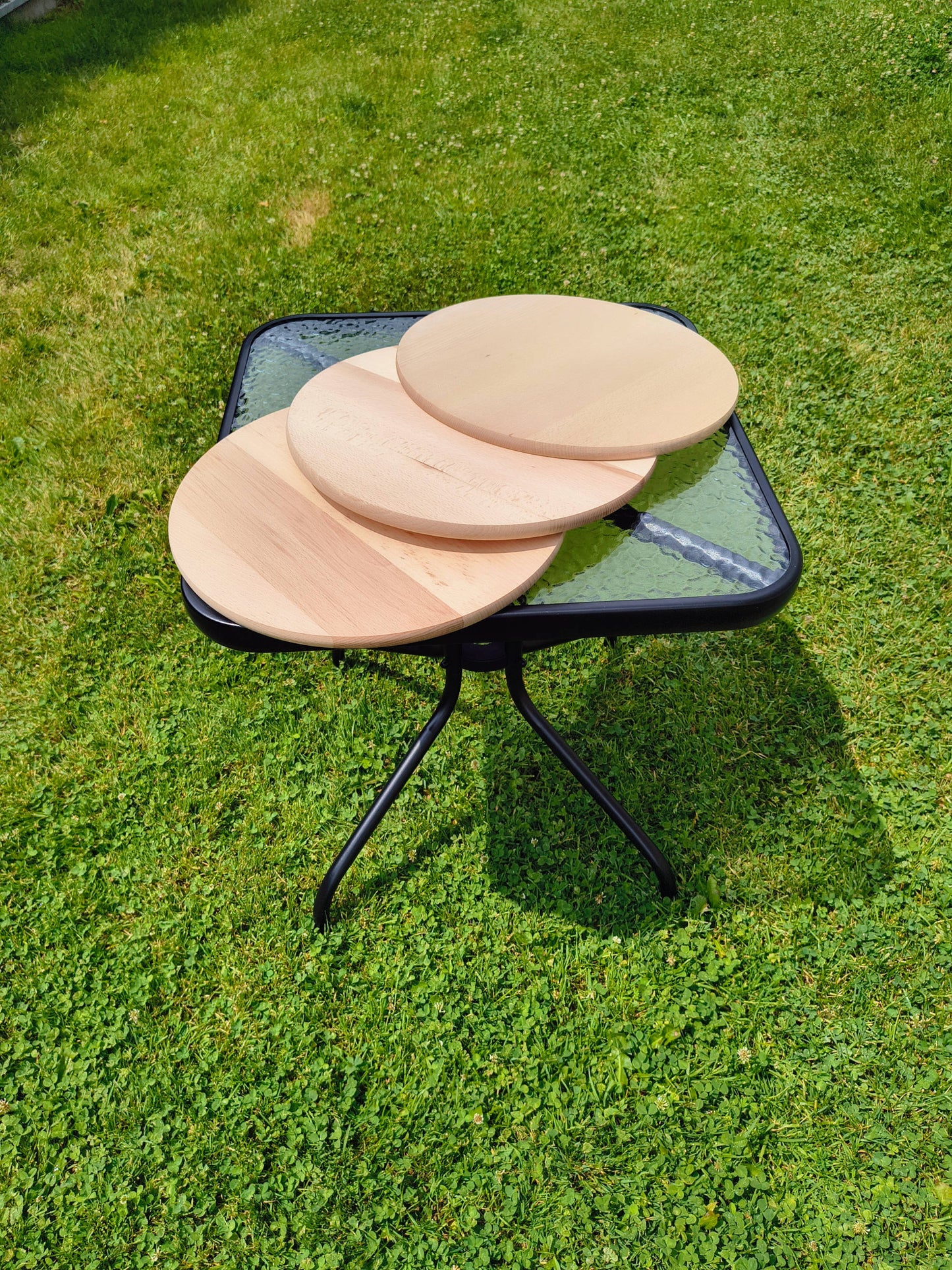 Planche à découper en bois ronde 45 cm | Planche à servir la pizza