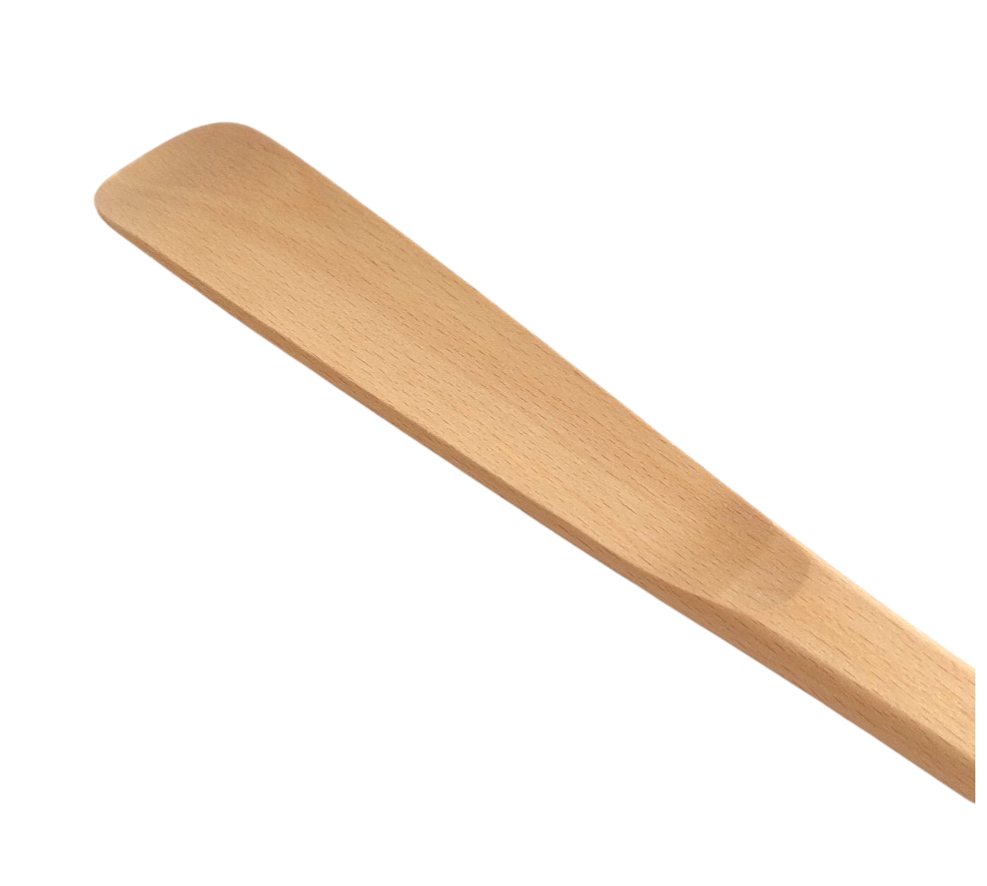 Łyżka do butów z drewna bukowego średnia 37 cm | drewniana łyżka do obuwia | naturalna bukowa szpatułka do butów | trwała eko łyżka 37 cm