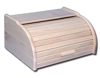 Chlebak drewniany - duży surowy naturalny | pojemnik na chleb | drewniana skrzynka na pieczywo | ekologiczny organizer kuchenny | bread box