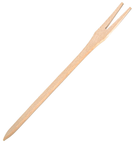 Widelec drewniany 2 Zębny Grillowy 27 cm | Widelec do grilla drewno | Widelec grillowy drewniany | Akcesorium grillowe drewniane 27 cm