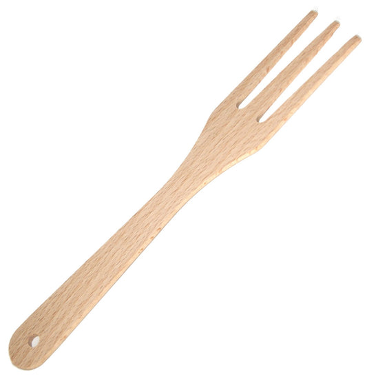 Widelec drewniany 3 Zębny Duży 28 cm | Widelec kuchenny z drewna | Ekologiczny widelec do gotowania | Drewniane akcesorium kuchenne