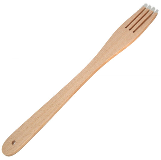 Widelec drewniany 4 Zębny Duży 28 cm | Widelec kuchenny drewniany | Ekologiczny widelec do gotowania | Naturalny widelec z drewna 28 cm