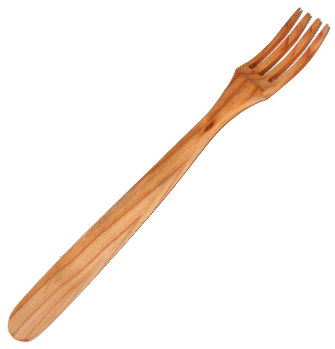 Widelec z drewna czereśniowego 23 cm | Ekologiczny widelec drewniany | Naturalny widelec do kuchni | Widelec drewniany do serwowania potraw