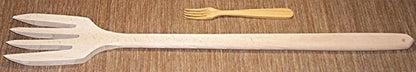 Warzecha, Widelec drewniany do kuchni polowej lub kotła 82 cm | Łyżka drewniana | Drewniany widelec kuchenny | Akcesoria do gotowania
