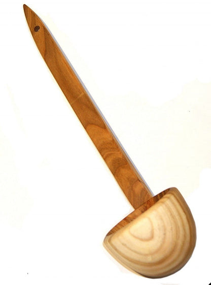 Warzecha, cuillère en bois 36 cm | Cuillère de cuisine en bois de cerisier | Pour le chaudron et la cuisine de plein air | Grande cuillère de cuisson écologique