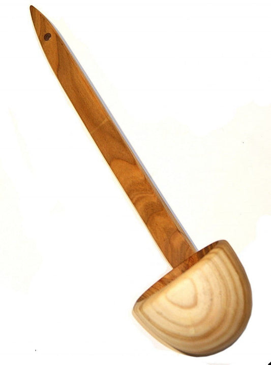 Warzecha, chochla drewniana 36 cm | Łyżka kuchenna drewno czereśnia | Do kotła i kuchni polowej | Ekologiczna duża łyżka do gotowania