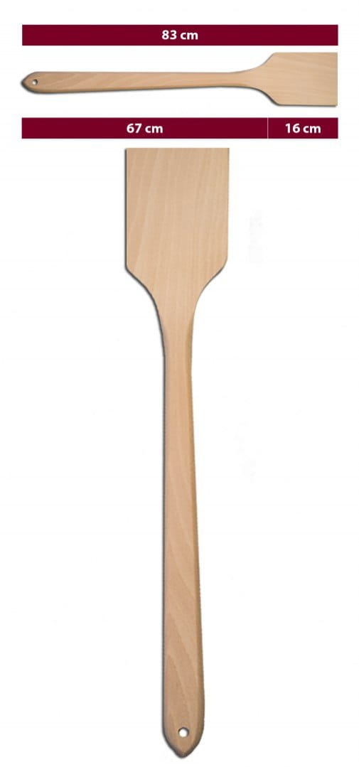 Ladle shovel for field kitchen or cauldron, beech 80 cm | wooden kitchen spatula | cauldron stirrer | wooden ladle | large spoon