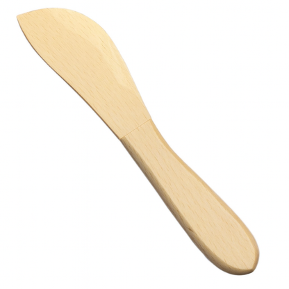 Drewniany nożyk kuchenny do masła, smalcu i serów – 17 cm, olejowany.