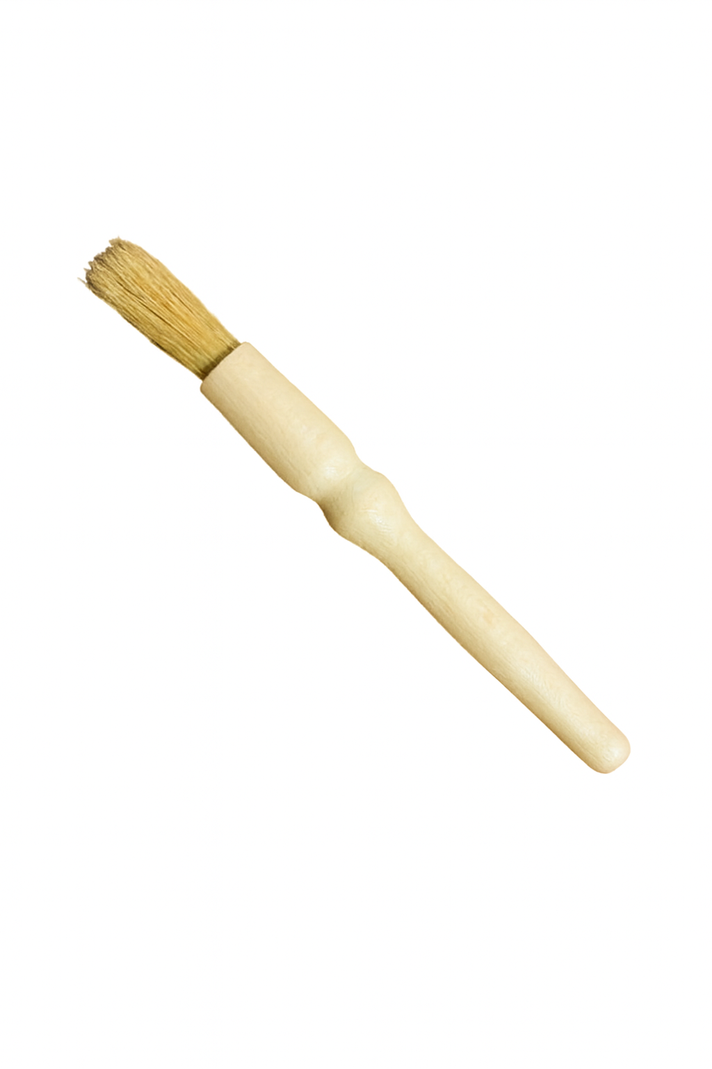 Mały okrągły pędzel do glazurowania 12,5 cm – naturalne włosie i drewniany uchwyt, idealny do precyzyjnego smarowania wypieków, sosów i glazur w kuchni.