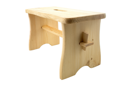 Drewniana ryczka z litego drewna sosnowego – solidny, ręcznie wykonany stołek o naturalnym wykończeniu i widocznym usłojeniu, idealny do domu, warsztatu lub ogrodu.