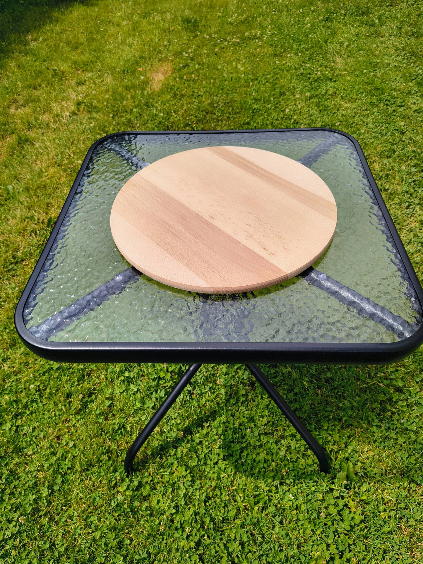 Planche à découper en bois ronde 45 cm | Planche à servir la pizza