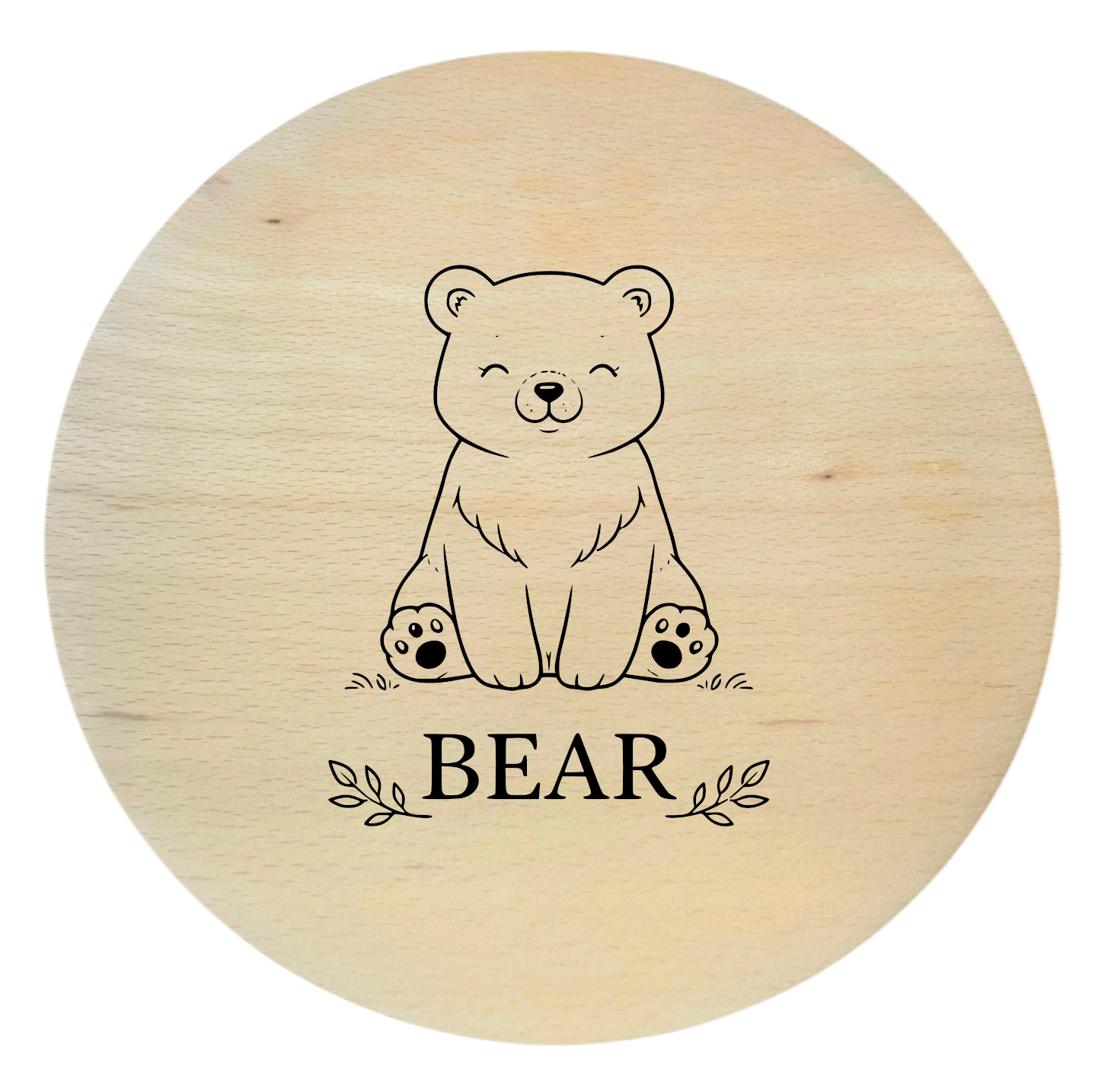 deska drewniana z grawerem misia deska dla dzieci z drewna bukowego