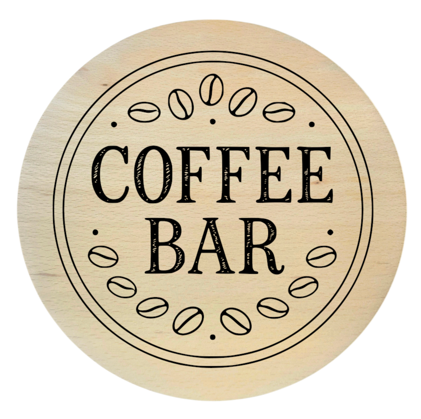 drewniana deska bukowa coffee bar grawer deska do serwowania kawy 20 cm