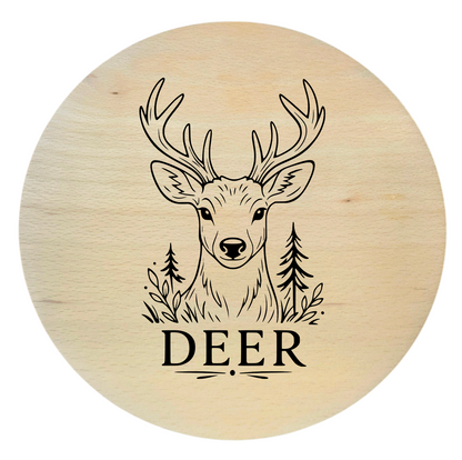 drewniana deska bukowa z grawerem jelenia rustykalna deska 20 cm